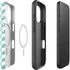 Blue White Chevron iPhone 16 Plus Magsafe Impact Case